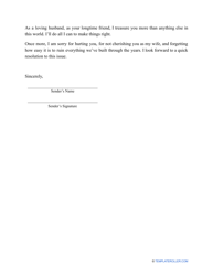 Apology Letter to Wife Template, Page 2
