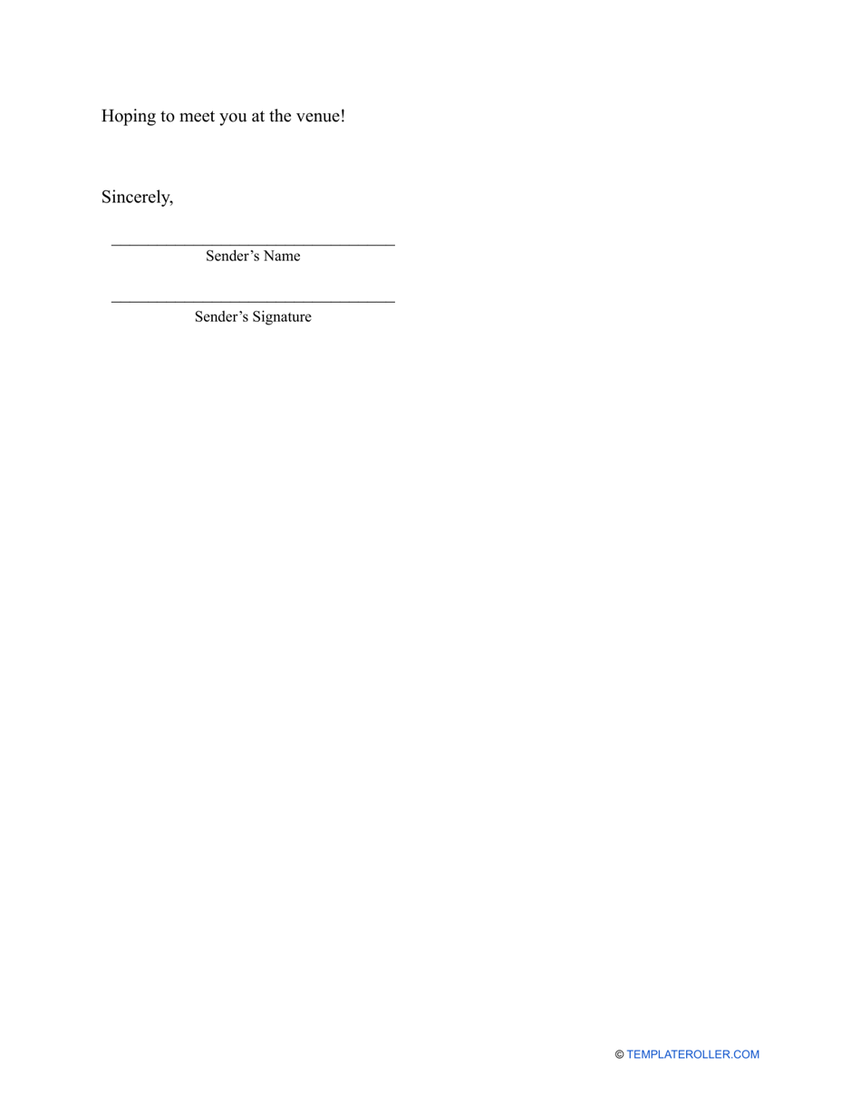 Invitation Letter for Party Template, Page 2