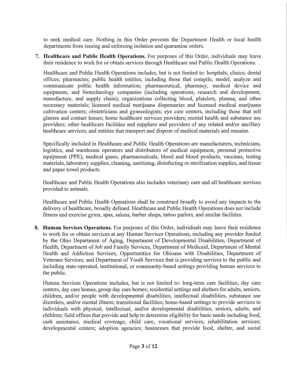 Directors Stay at Home Order - Ohio, Page 3