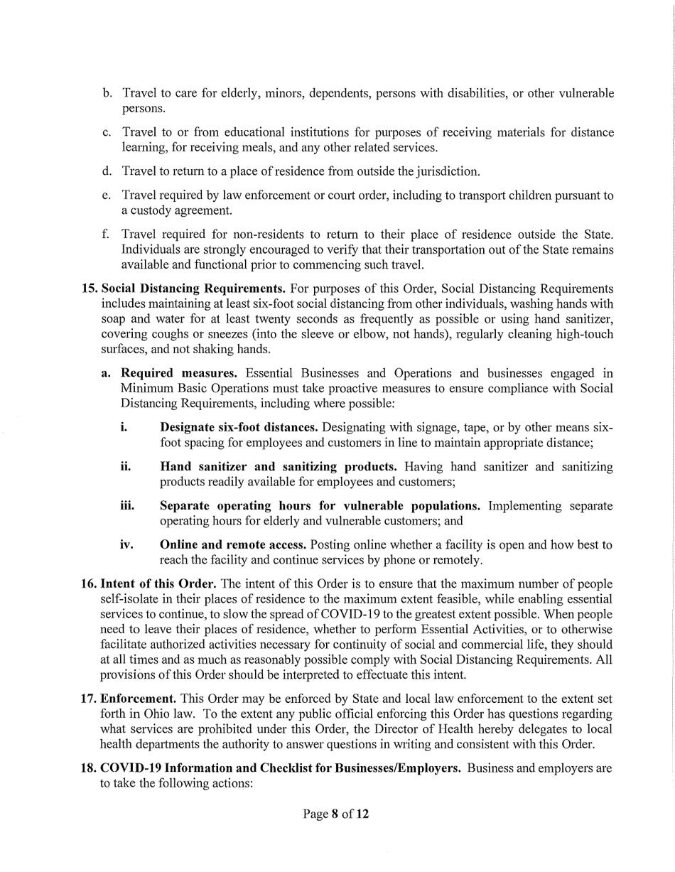 Directors Stay at Home Order - Ohio, Page 8