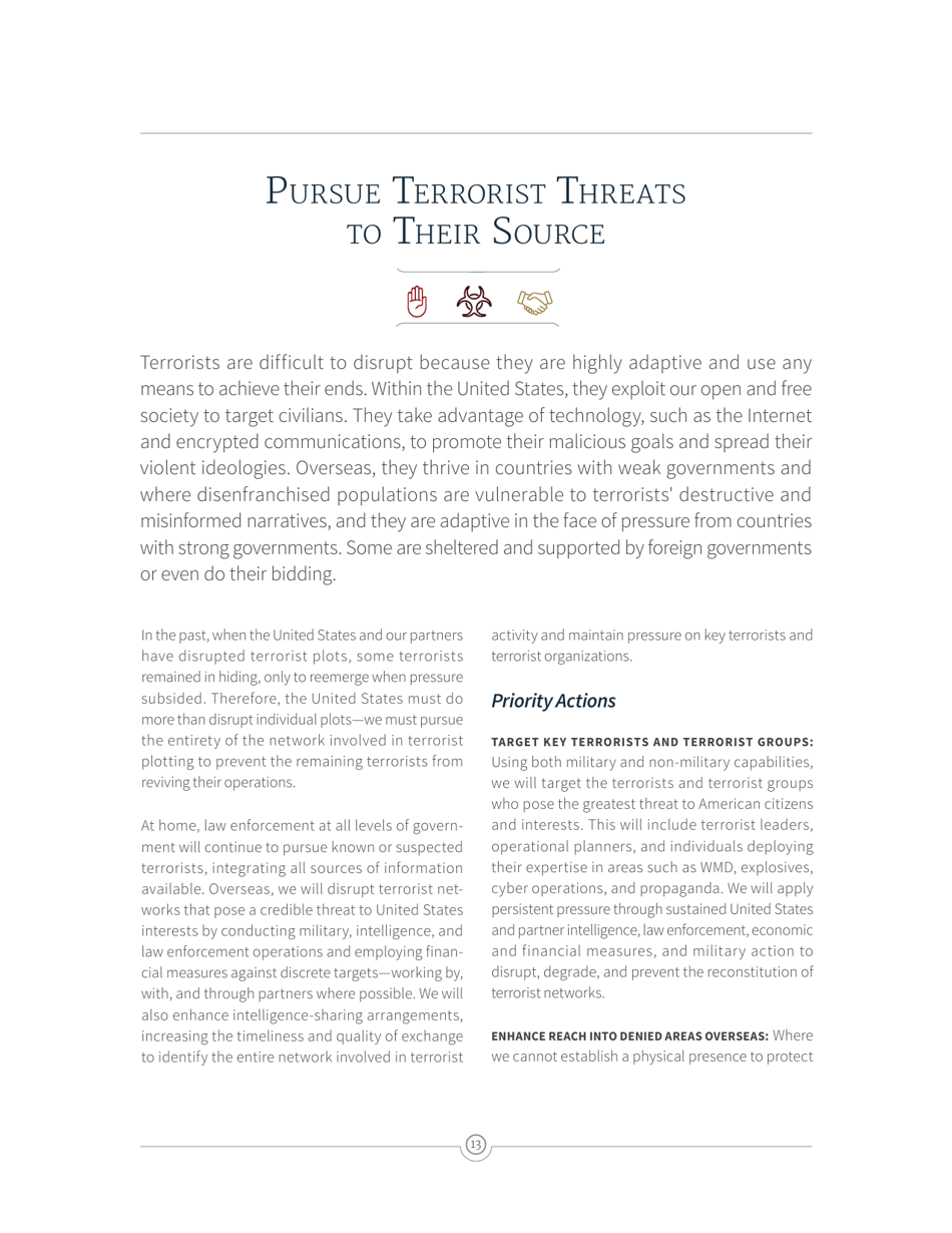 National Strategy for Counterterrorism of the United States of America, Page 21