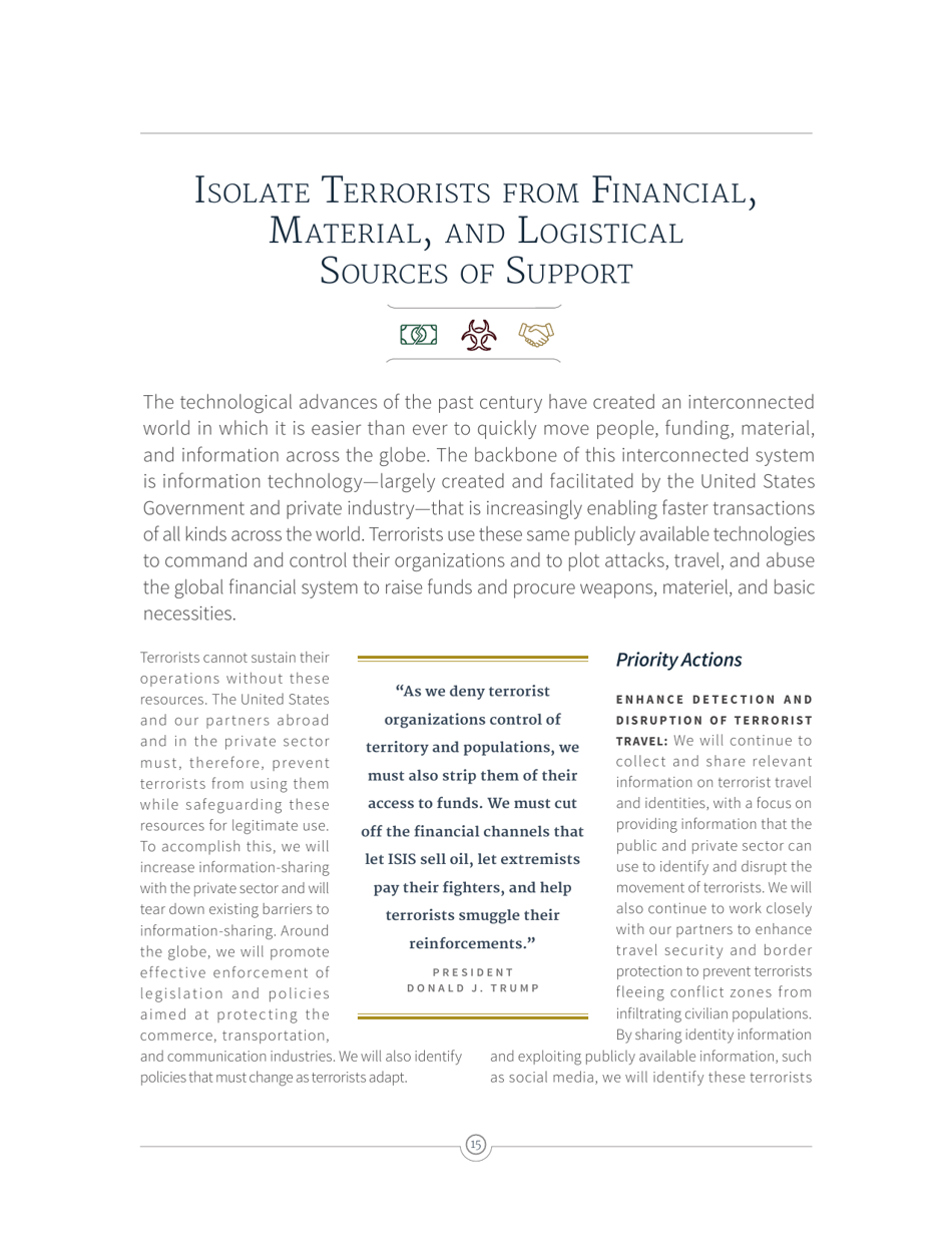 National Strategy for Counterterrorism of the United States of America, Page 23