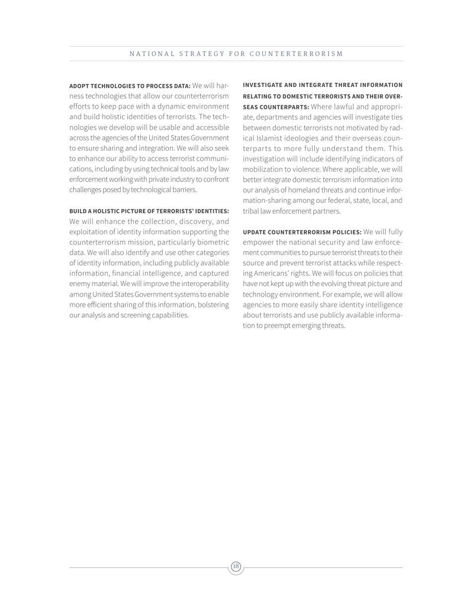 National Strategy for Counterterrorism of the United States of America, Page 26