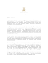 National Strategy for Counterterrorism of the United States of America, Page 3
