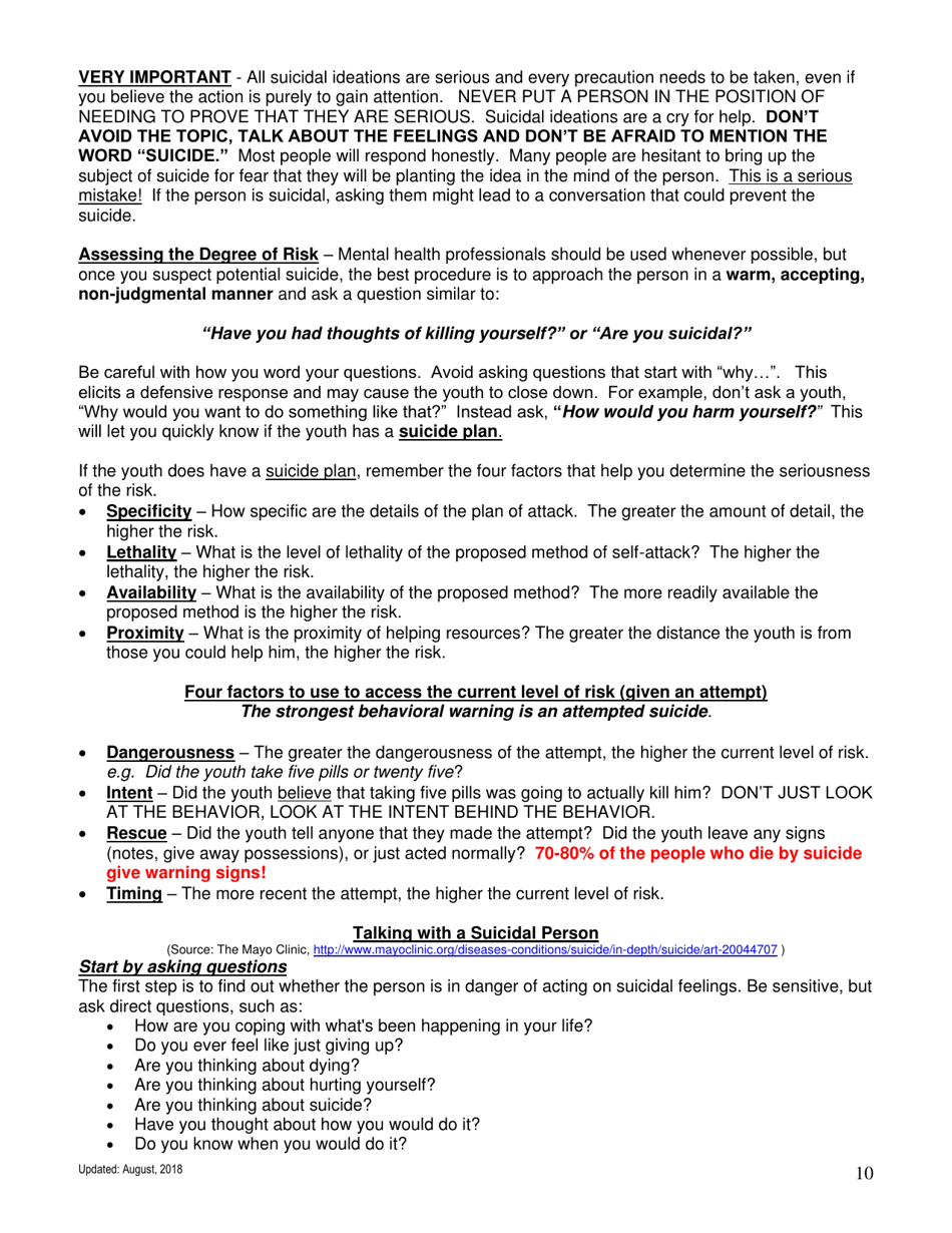 Suicide in Montana - Facts, Figures, and Formulas for Prevention - Montana, Page 10