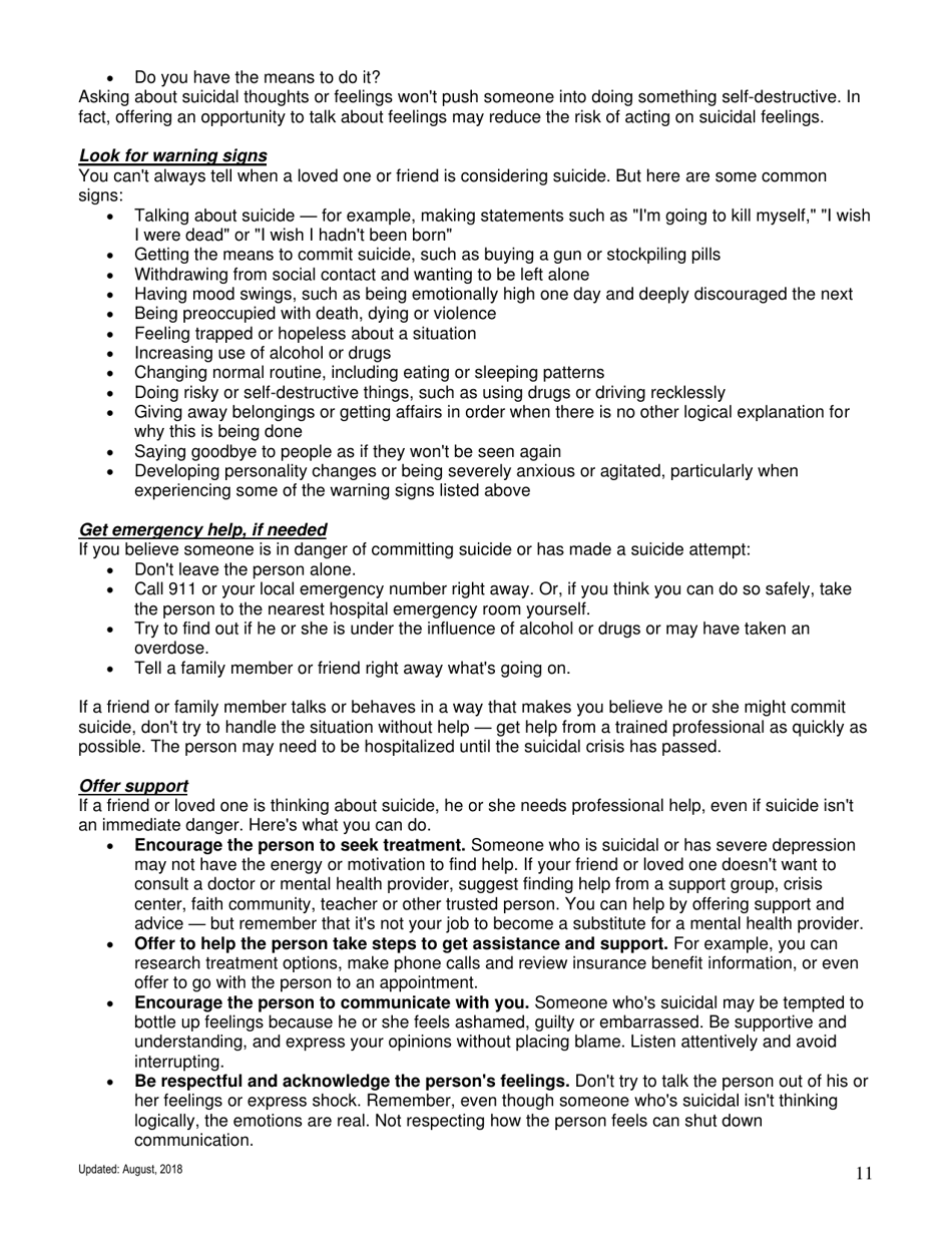 Suicide in Montana - Facts, Figures, and Formulas for Prevention - Montana, Page 11