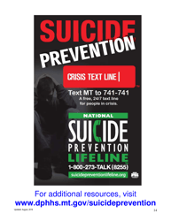 Suicide in Montana - Facts, Figures, and Formulas for Prevention - Montana, Page 14