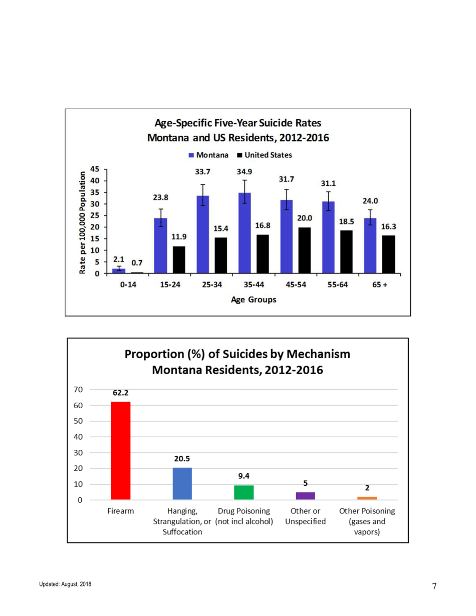 Suicide in Montana - Facts, Figures, and Formulas for Prevention - Montana, Page 7
