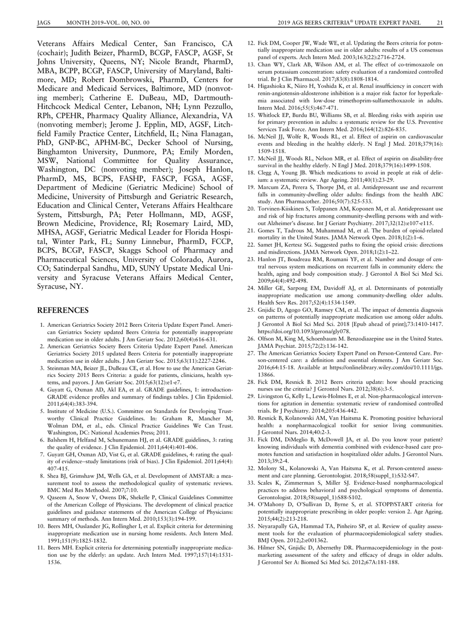 American Geriatrics Society 2019 Updated Ags Beers Criteria for ...