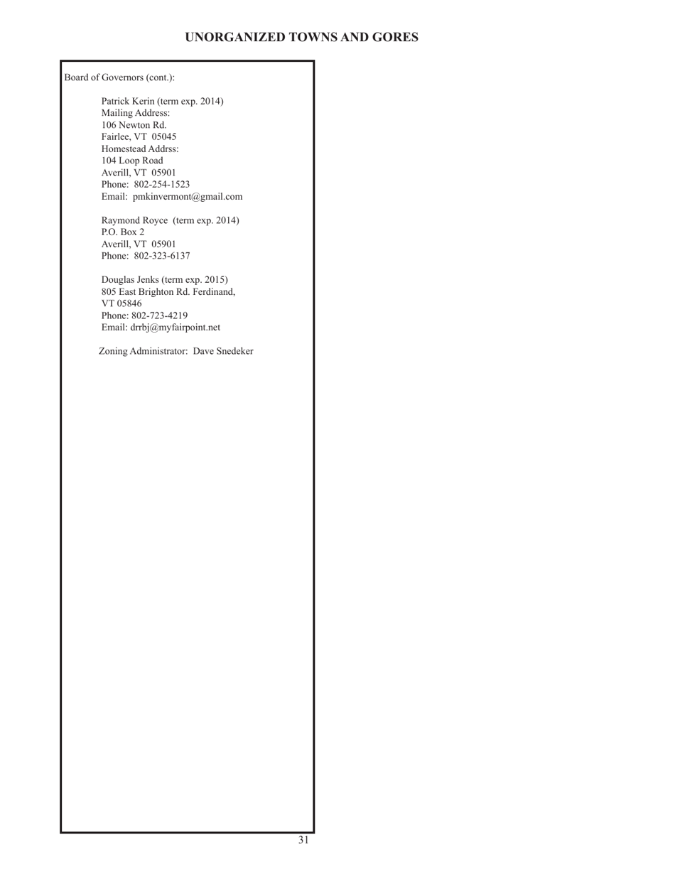 Guide to Vermonts Town Clerks, Treasurers  County Clerks - Vermont, Page 31