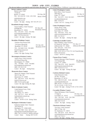 Guide to Vermont&#039;s Town Clerks, Treasurers &amp; County Clerks - Vermont, Page 6