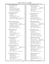 Guide to Vermont&#039;s Town Clerks, Treasurers &amp; County Clerks - Vermont, Page 20
