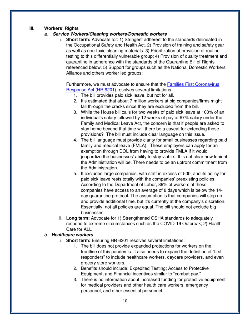 Ten Equity Implications of the Coronavirus Covid-19 Outbreak in the United States - National Association for the Advancement of Colored People, Page 11