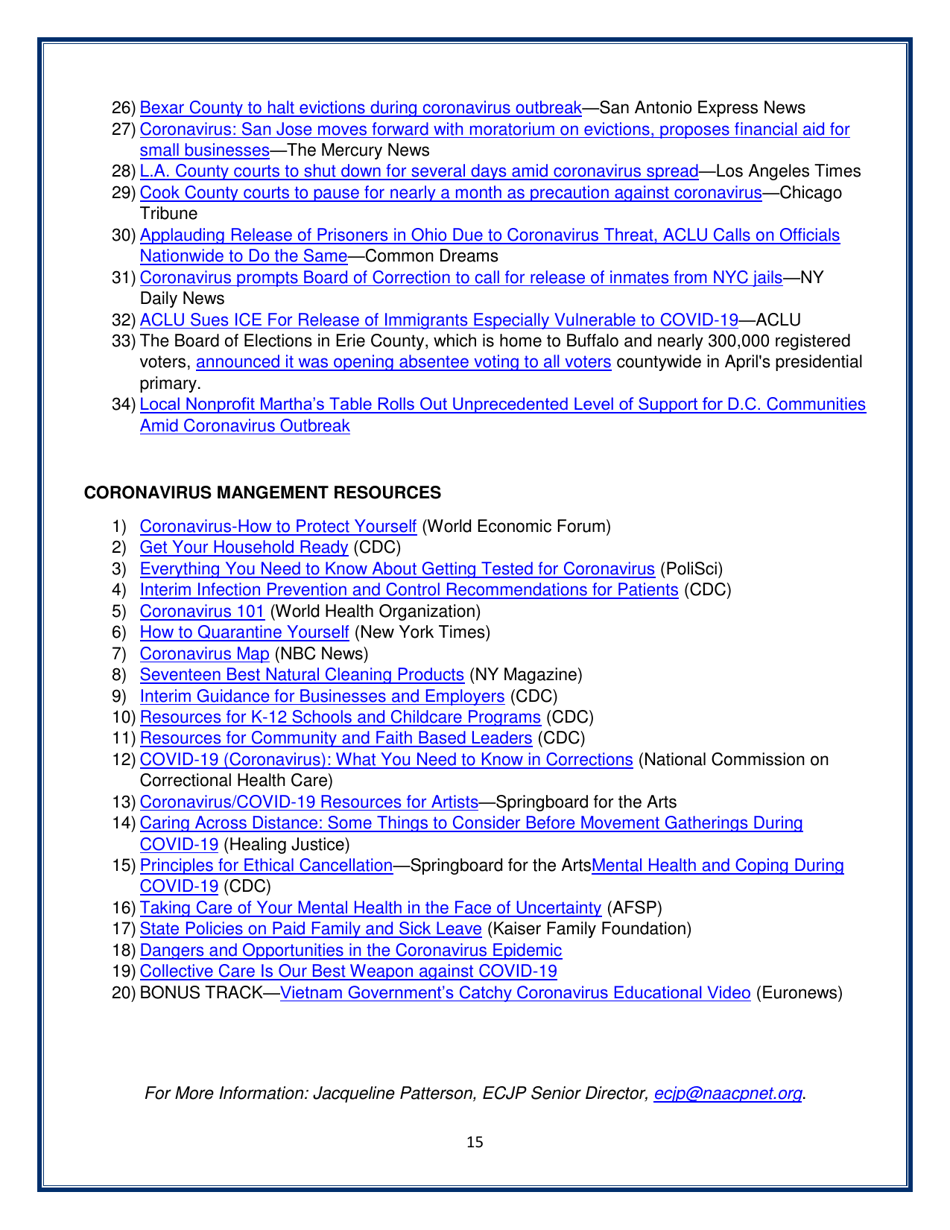 Ten Equity Implications of the Coronavirus Covid-19 Outbreak in the United States - National Association for the Advancement of Colored People, Page 16