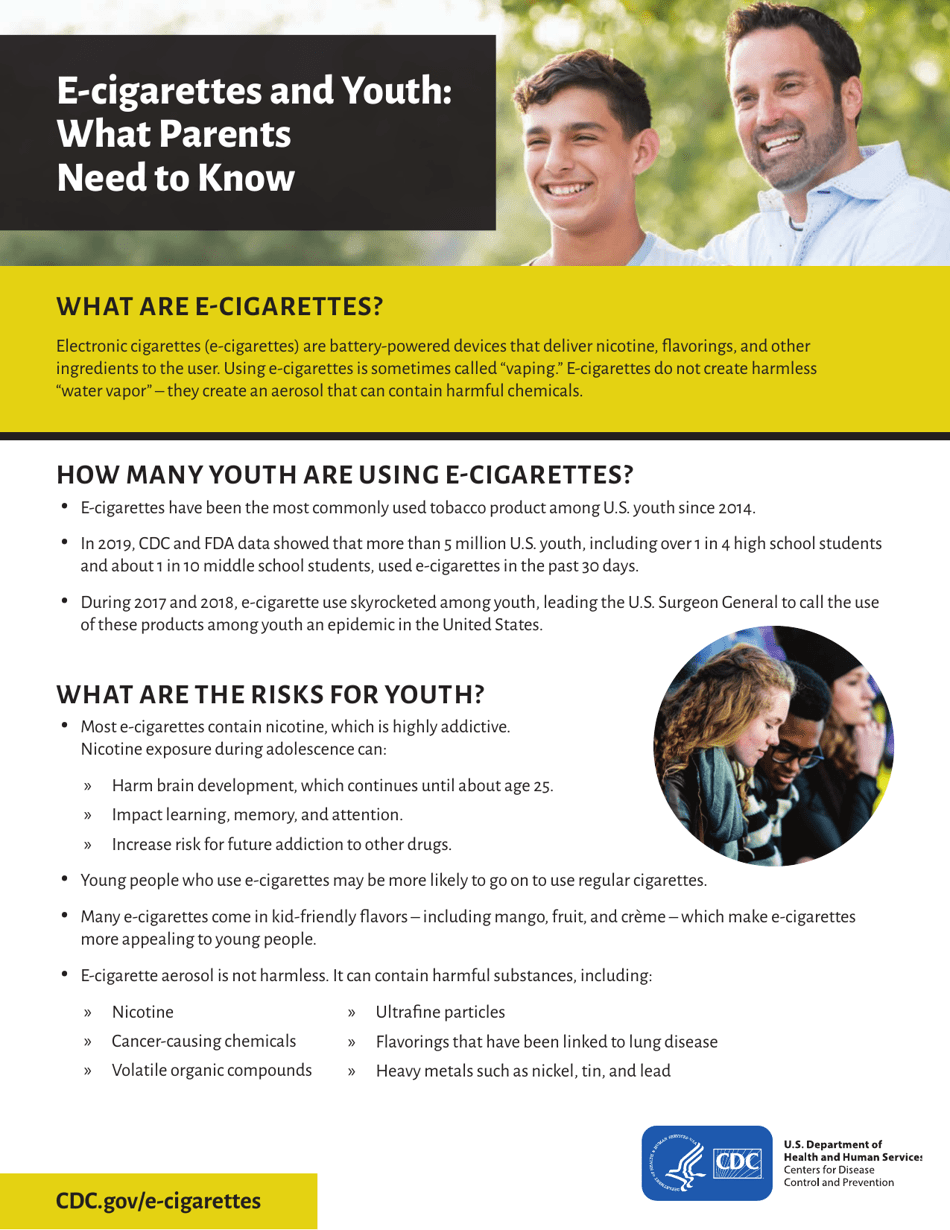E-Cigarettes and Youth: What Parents Need to Know, Page 1