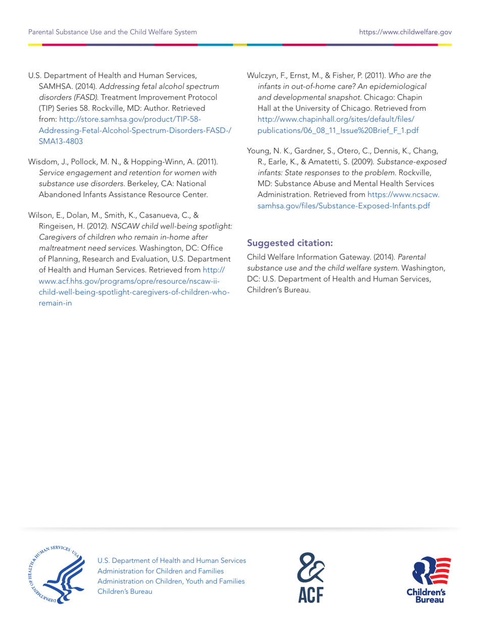 Parental Substance Use and the Child Welfare System, Page 13