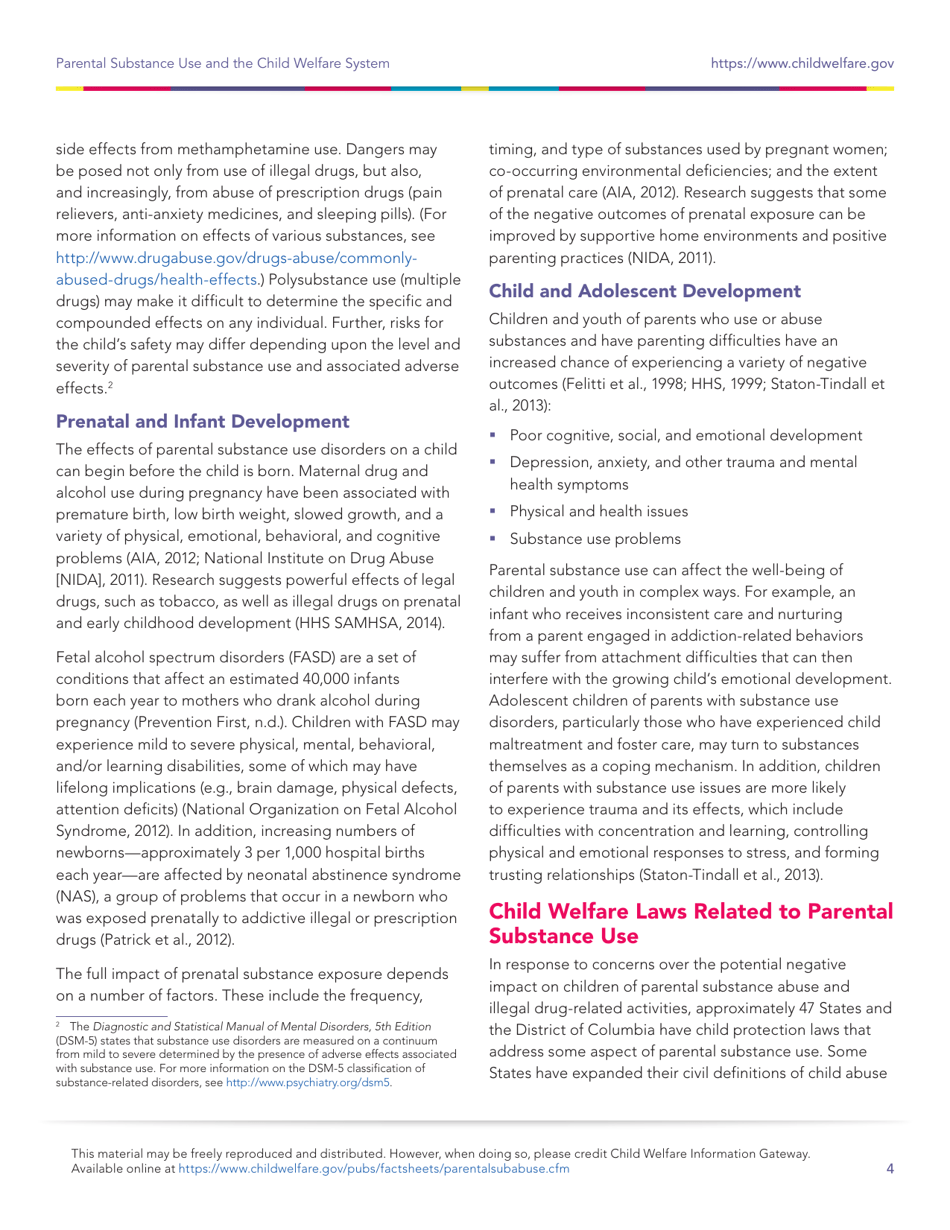 Parental Substance Use and the Child Welfare System, Page 4