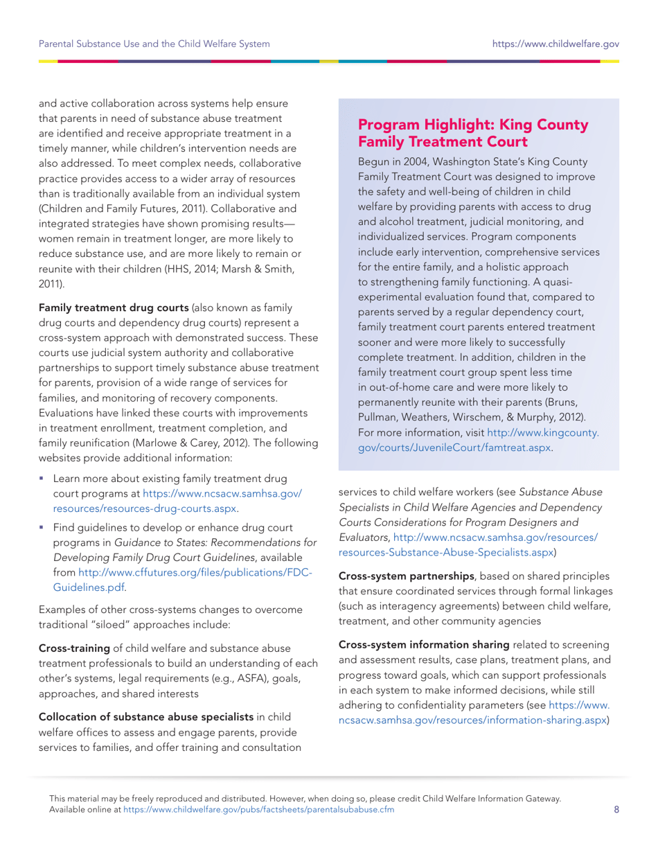Parental Substance Use and the Child Welfare System, Page 8