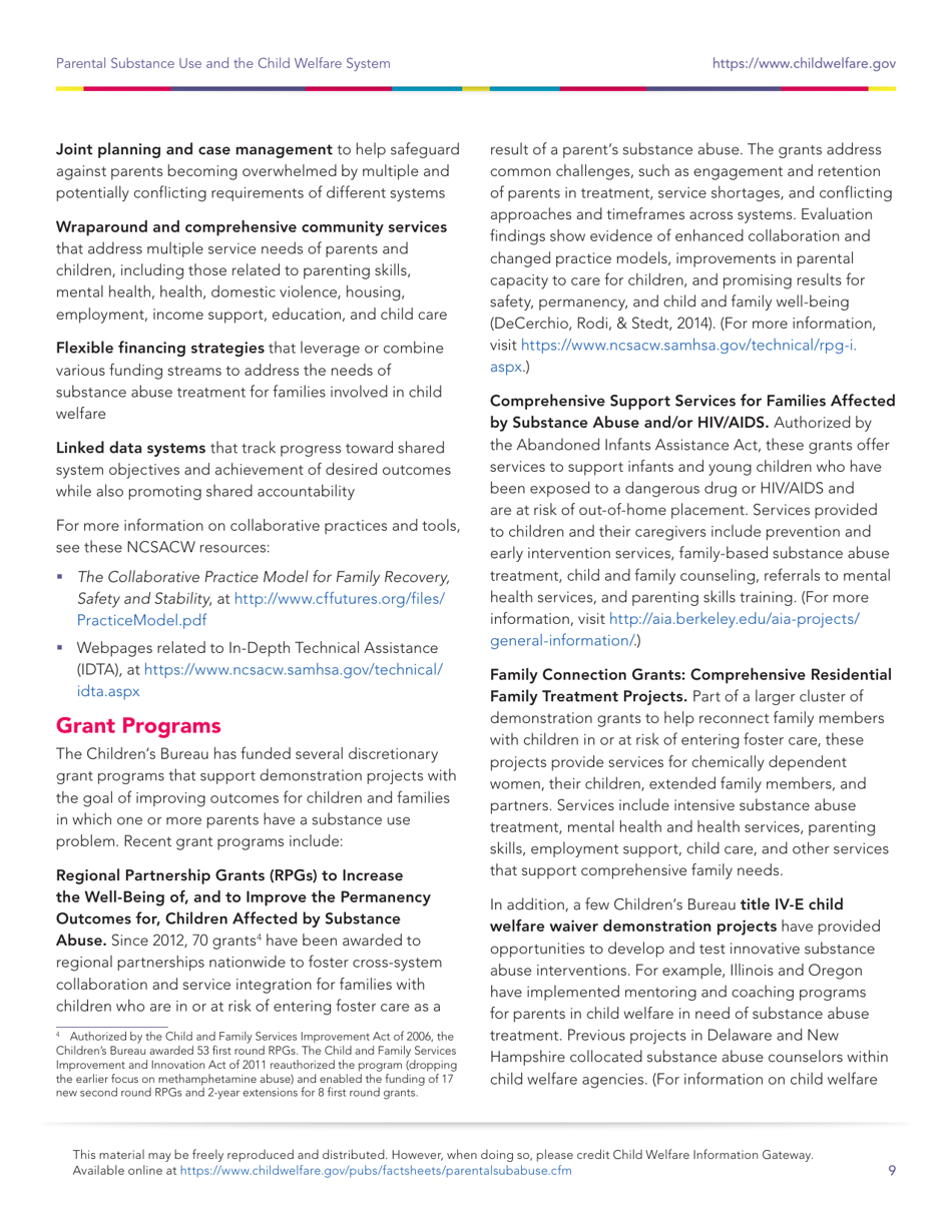 Parental Substance Use and the Child Welfare System, Page 9