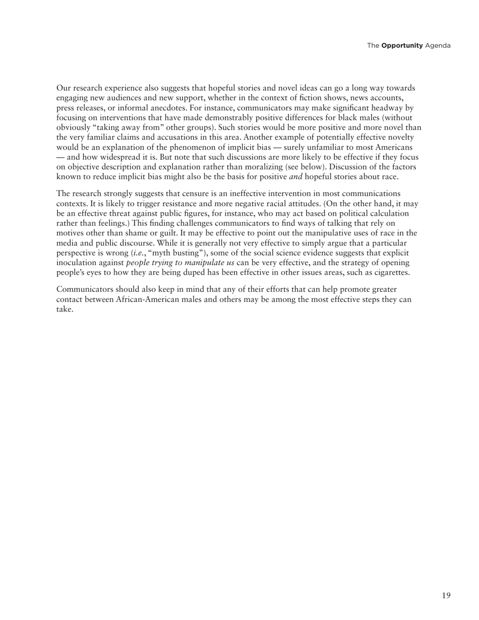Social Science Literature Review: Media Representations and Impact on the Lives of Black Men and Boys, Page 10