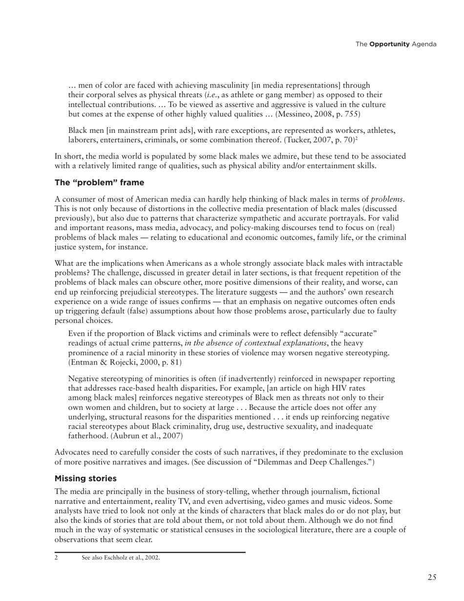 Social Science Literature Review: Media Representations and Impact on the Lives of Black Men and Boys, Page 16