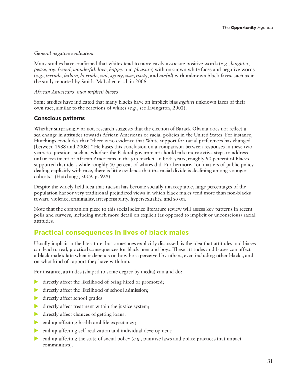 Social Science Literature Review: Media Representations and Impact on the Lives of Black Men and Boys, Page 22