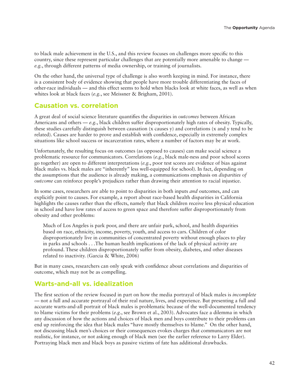 Social Science Literature Review: Media Representations and Impact on the Lives of Black Men and Boys, Page 33