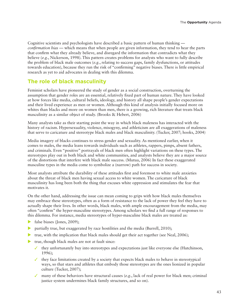 Social Science Literature Review: Media Representations and Impact on the Lives of Black Men and Boys, Page 34