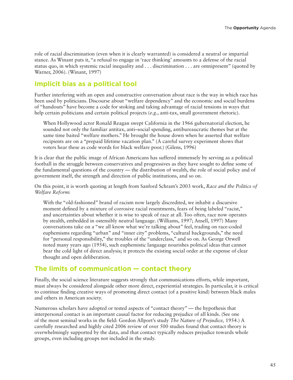 Social Science Literature Review: Media Representations and Impact on the Lives of Black Men and Boys, Page 36