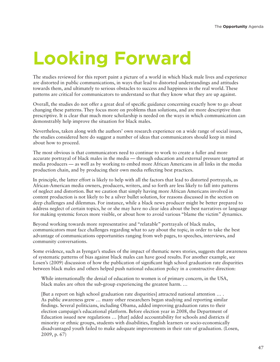 Social Science Literature Review: Media Representations and Impact on the Lives of Black Men and Boys, Page 38