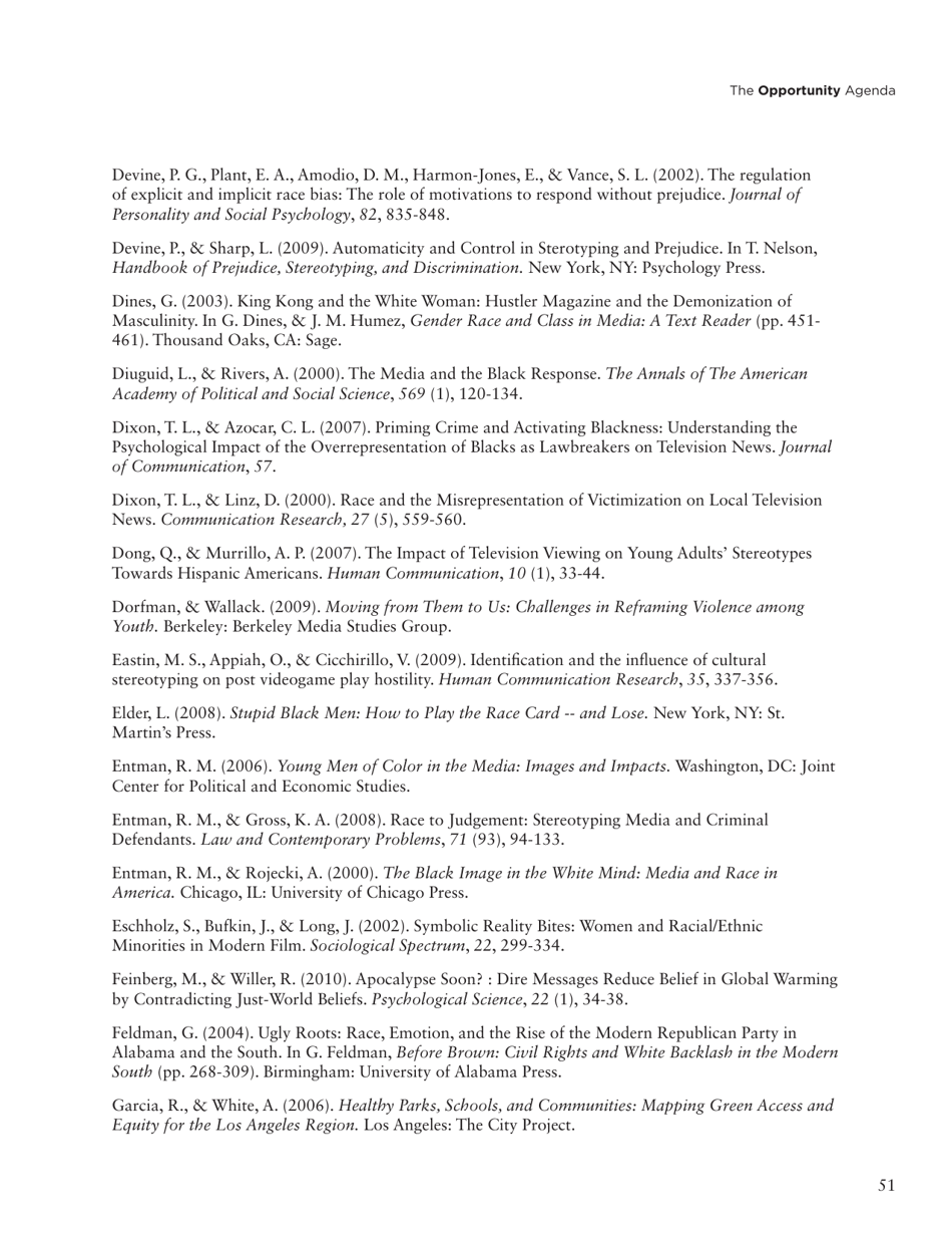 Social Science Literature Review: Media Representations and Impact on the Lives of Black Men and Boys, Page 42