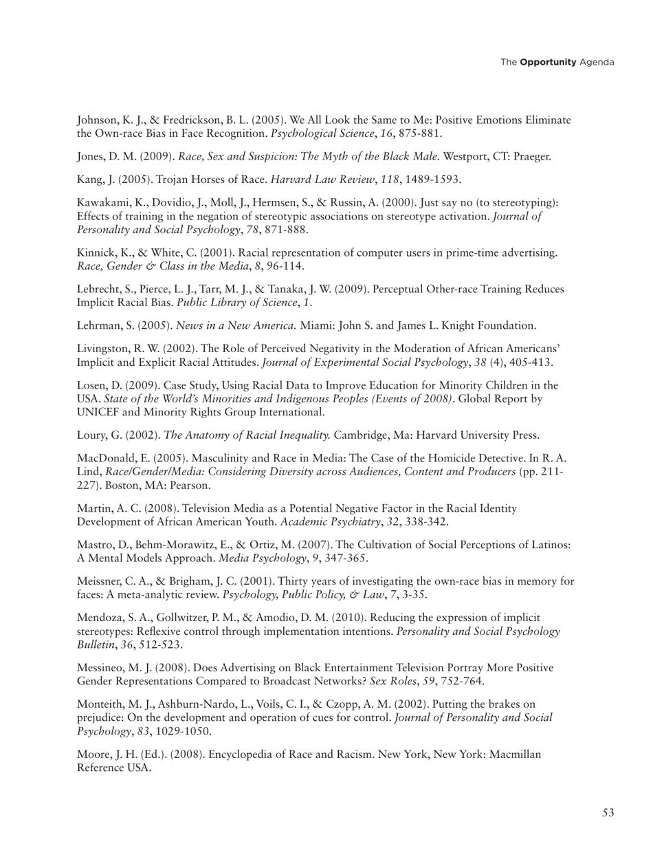 Social Science Literature Review: Media Representations and Impact on the Lives of Black Men and Boys, Page 44