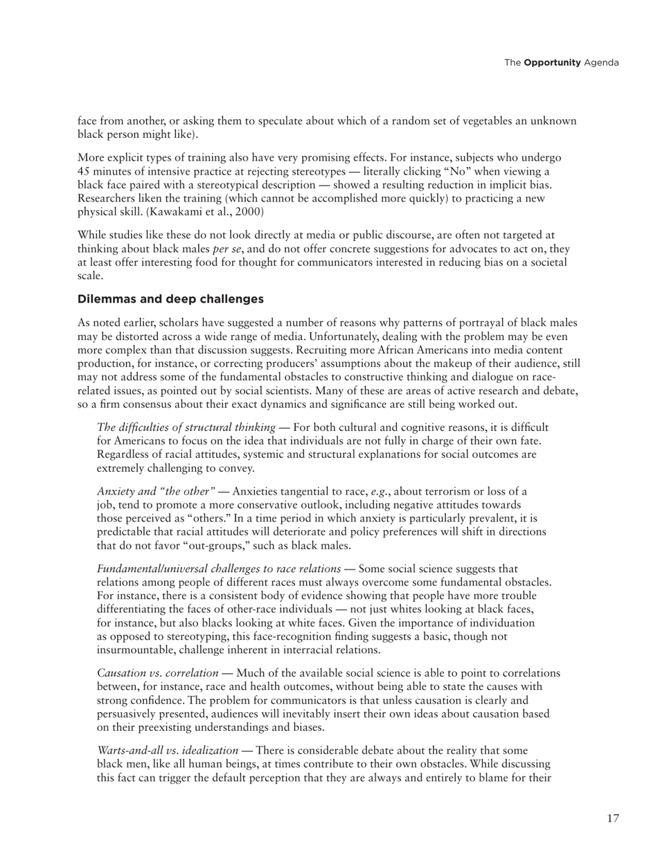 Social Science Literature Review: Media Representations and Impact on the Lives of Black Men and Boys, Page 8