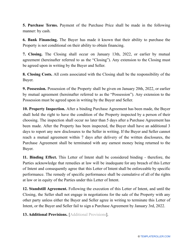 Sample Letter of Intent to Purchase Commercial Property, Page 2