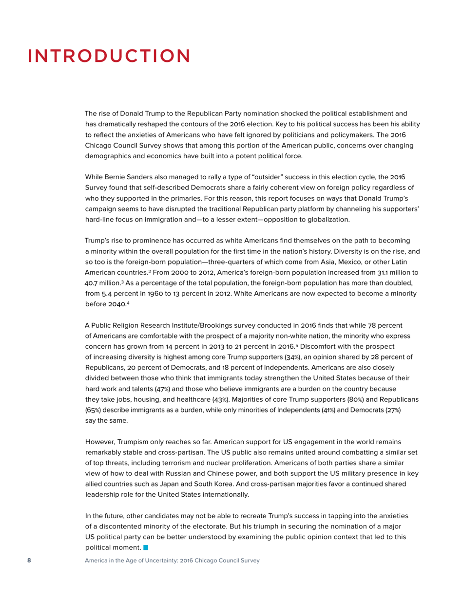 America in the Age of Uncertainty - Chicago Council Survey, Page 10