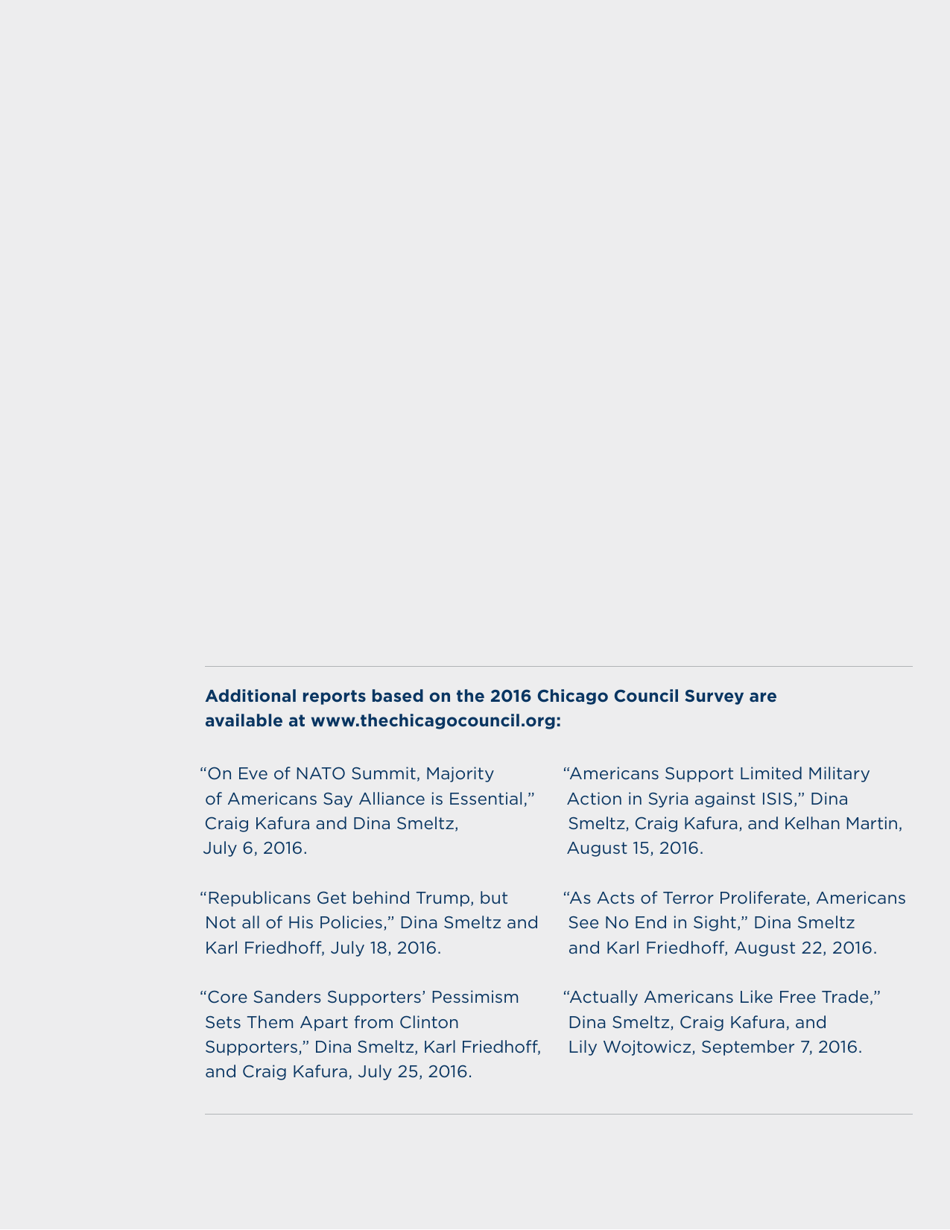 America in the Age of Uncertainty - Chicago Council Survey, Page 47