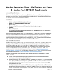 Document preview: Outdoor Recreation Phase 1 Clarifications and Phase 2 - Update No. 3 Covid-19 Requirements - Washington