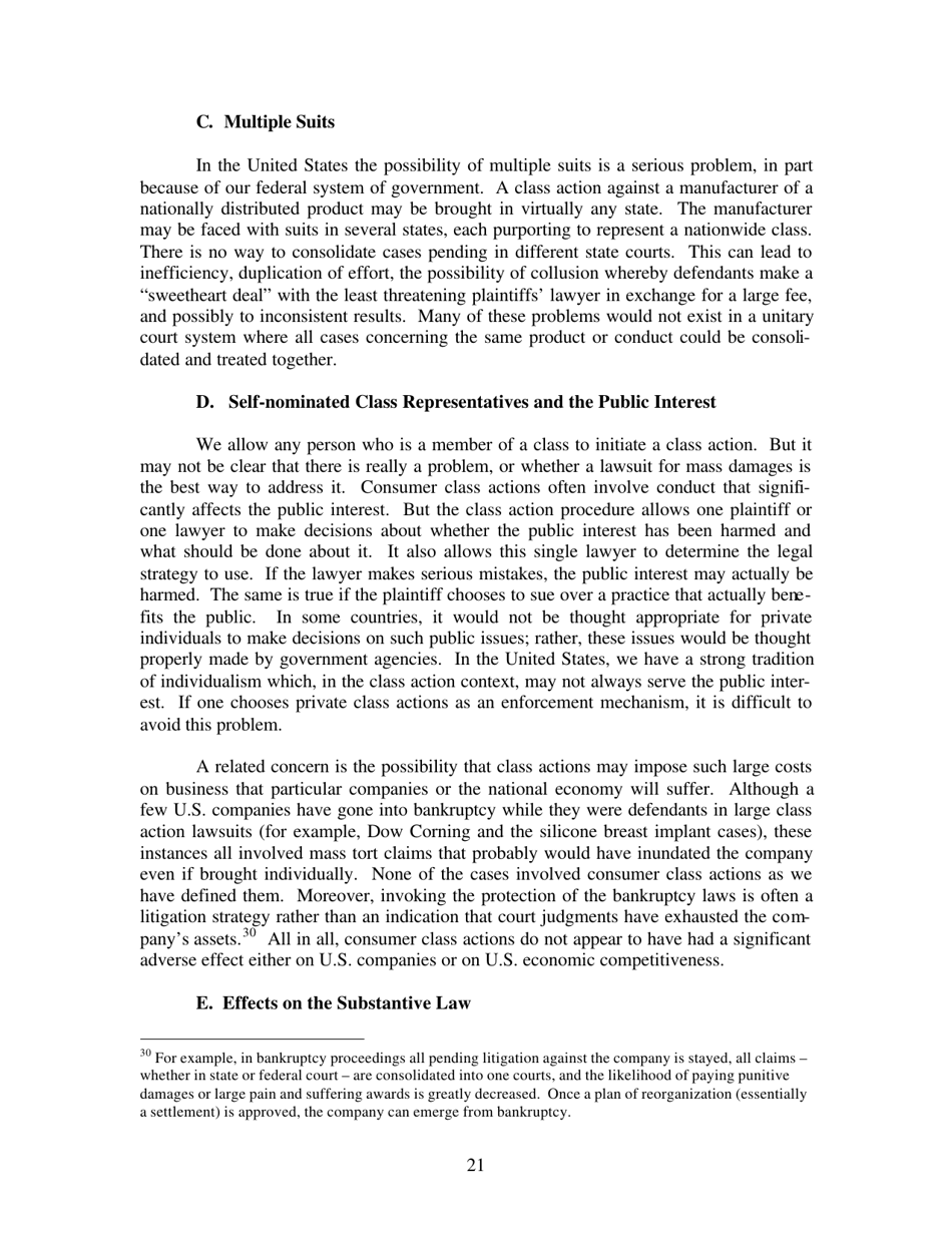 An Introduction to Class Action Procedure in the United States - Janet Cooper Alexander, Page 21