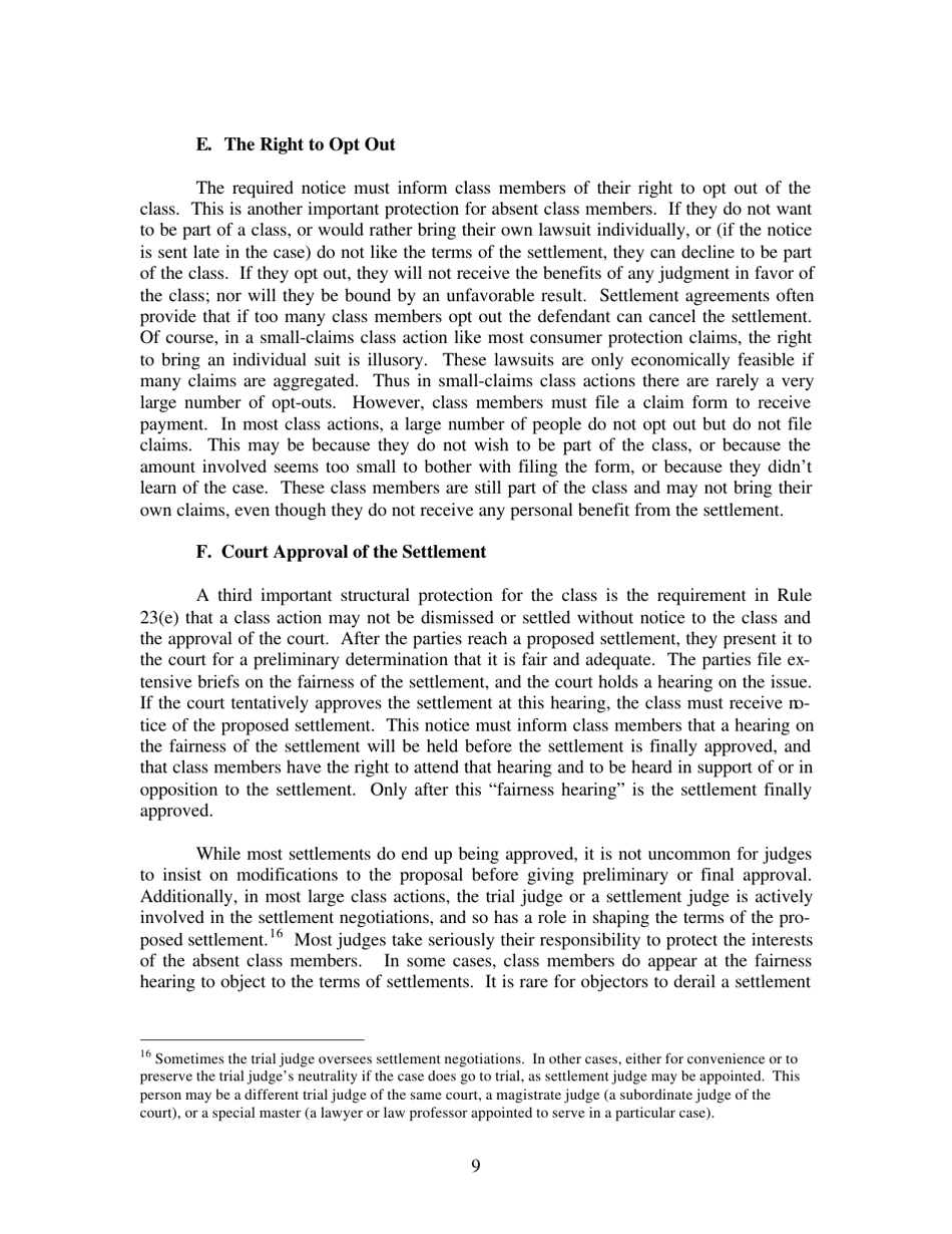 An Introduction to Class Action Procedure in the United States - Janet Cooper Alexander, Page 9