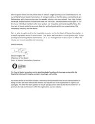 Letter From the Chairman of the Board Court of Master Sommeliers, Americas, Page 2