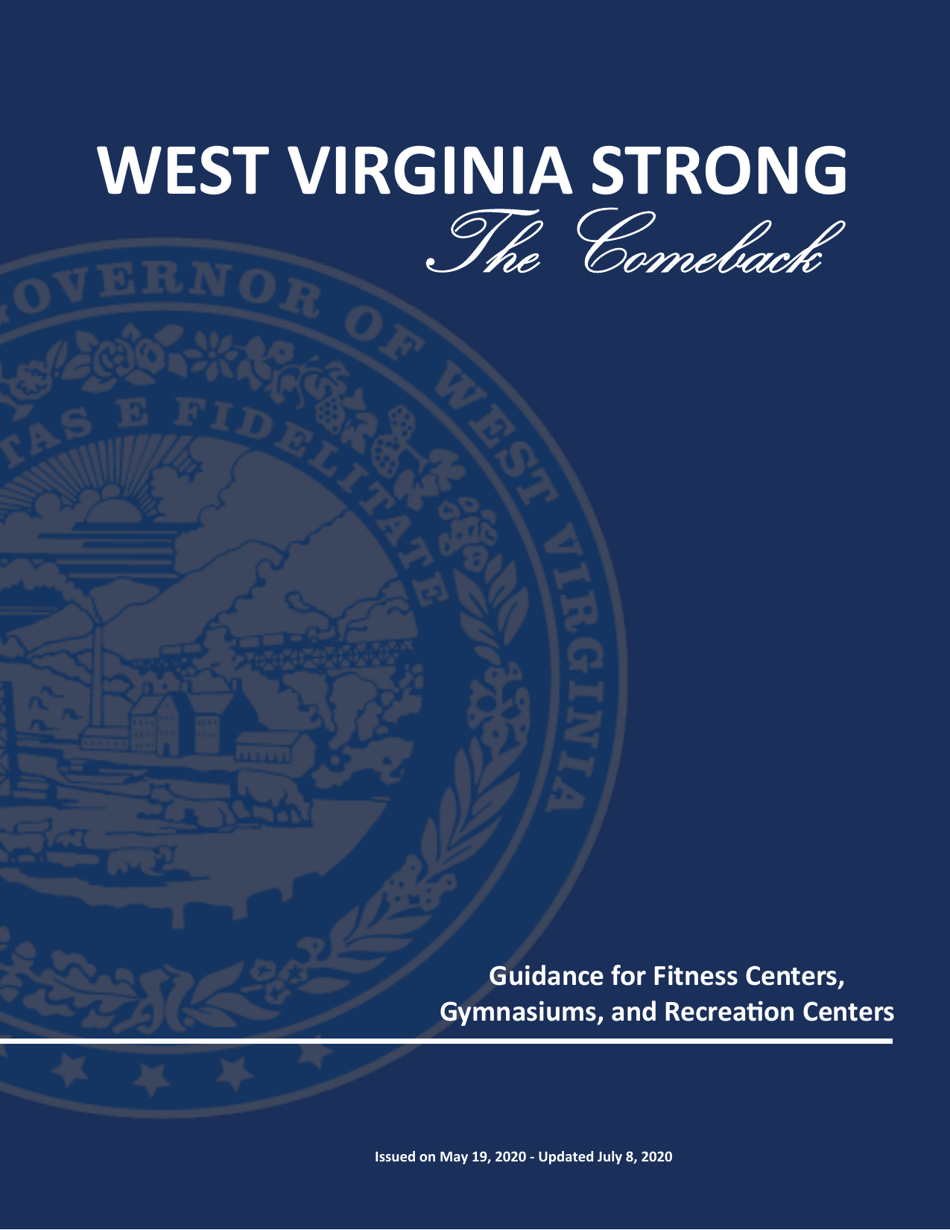 West Virginia Strong -the Comeback: Guidance for Fitness Centers, Gymnasiums, and Recreation Centers - West Virginia, Page 1