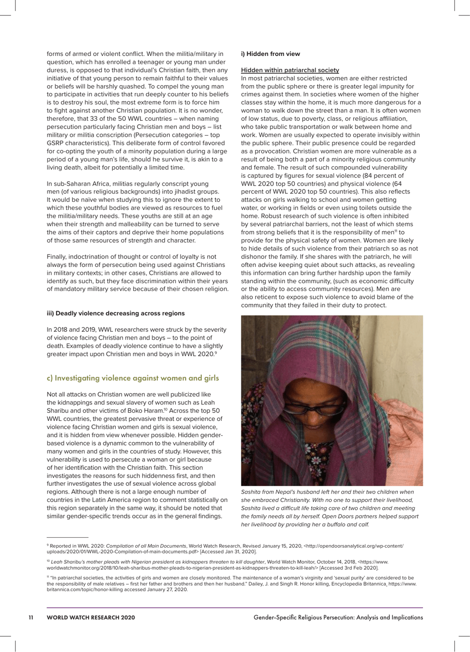 2020 Gender - Specific Religious Persecution, Page 11