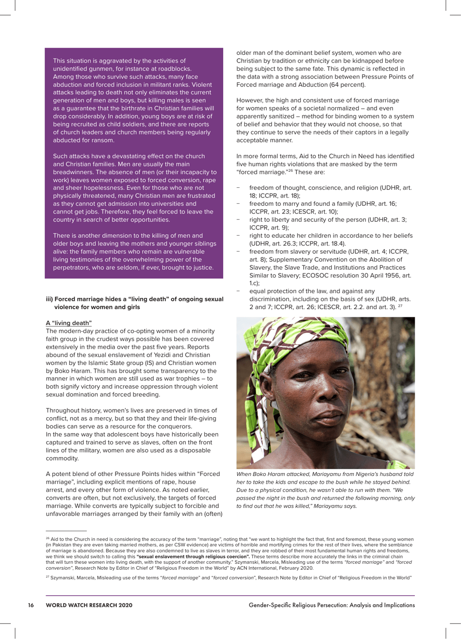 2020 Gender - Specific Religious Persecution, Page 16
