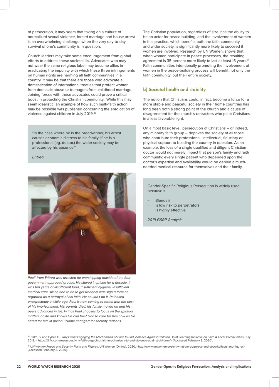 2020 Gender - Specific Religious Persecution, Page 22