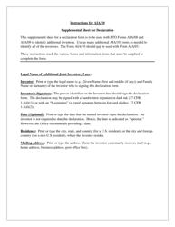 Document preview: Instructions for Form PTO/AIA/10 Supplemental Sheet for Declaration