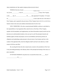 Form 5 Bond for Minor Guardian Appointment (Surety Bond Form) - West Virginia, Page 2