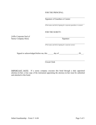 Form 5 Bond for Minor Guardian Appointment (Surety Bond Form) - West Virginia, Page 3