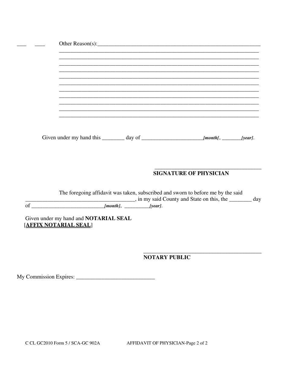 Form Gc5 - Fill Out, Sign Online And Download Fillable Pdf, West 