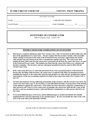 Form GC32 Inventory of Conservator - West Virginia