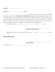 Form GC32 Inventory of Conservator - West Virginia, Page 6